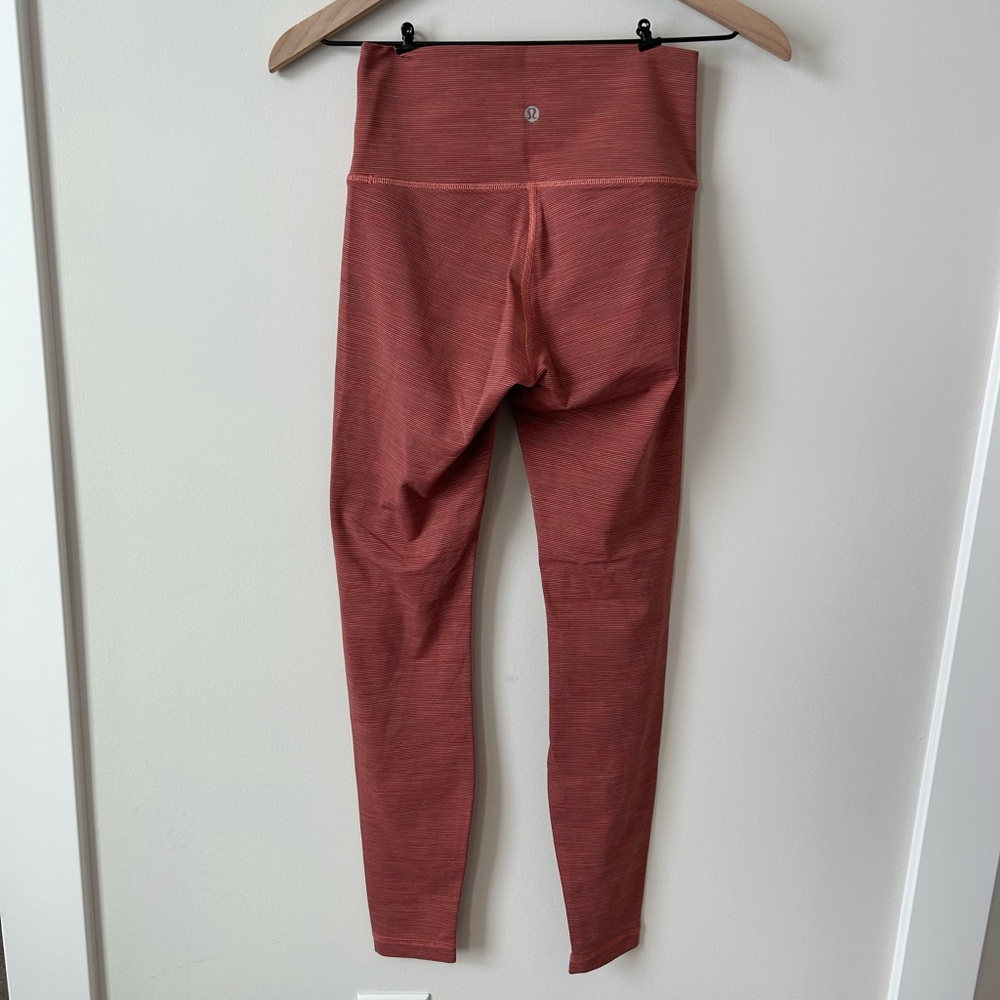 lululemon Align High-Rise Leggings Red Heathered Yoga Pants size 6
